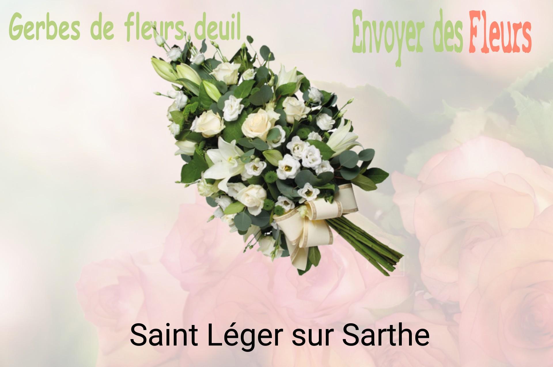 Gerbe de fleurs de deuil livrée à Saint-Léger-sur-Sarthe